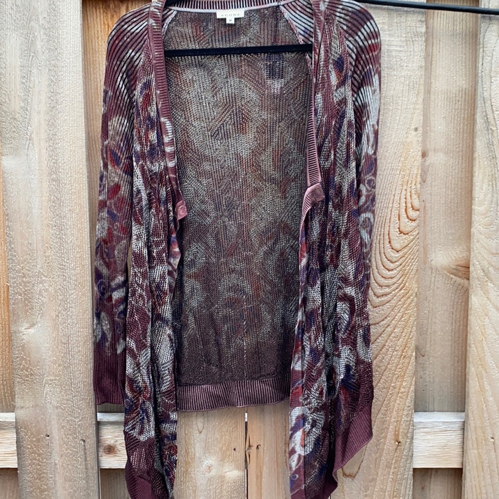 Adore cardigan medium. Maroon & grey.